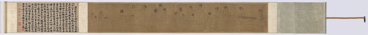 In the Palace by Zhou Wenju (傳周文矩), painting, 1127-1140