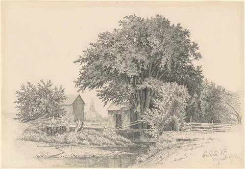 Castleton, Vermont by James Renwick Brevoort, drawing, 1871