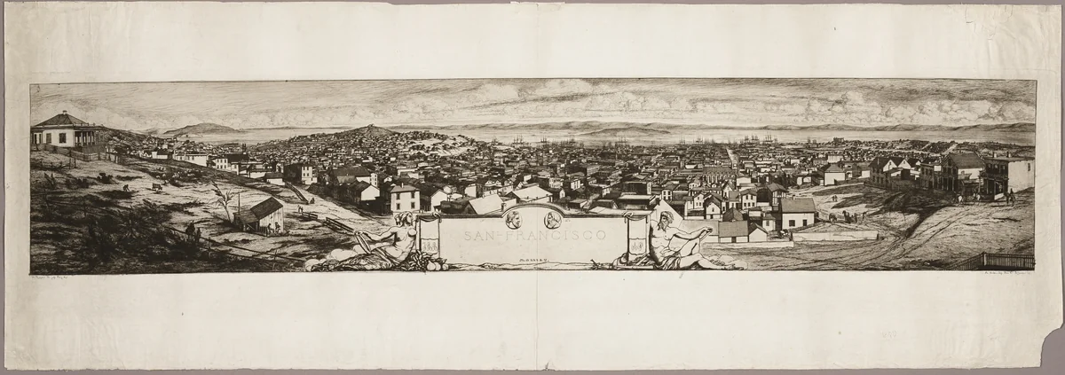 San Francisco by Charles Meryon, print, 1855-1856