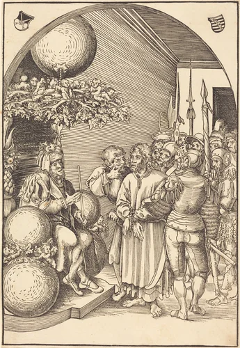 Christ before Herod by Lucas Cranach, print, 1509
