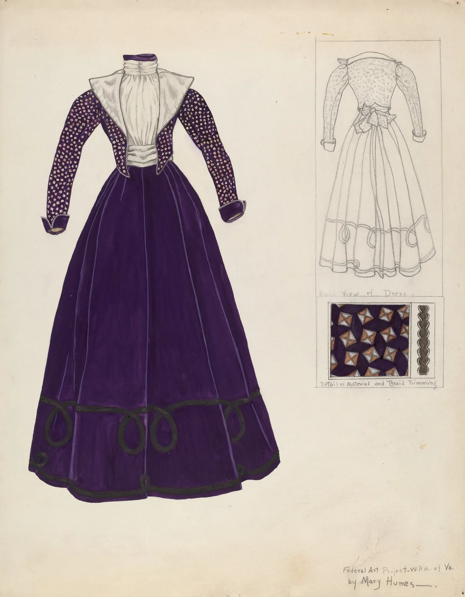 Dress by Mary E. Humes, index of american design, 1938