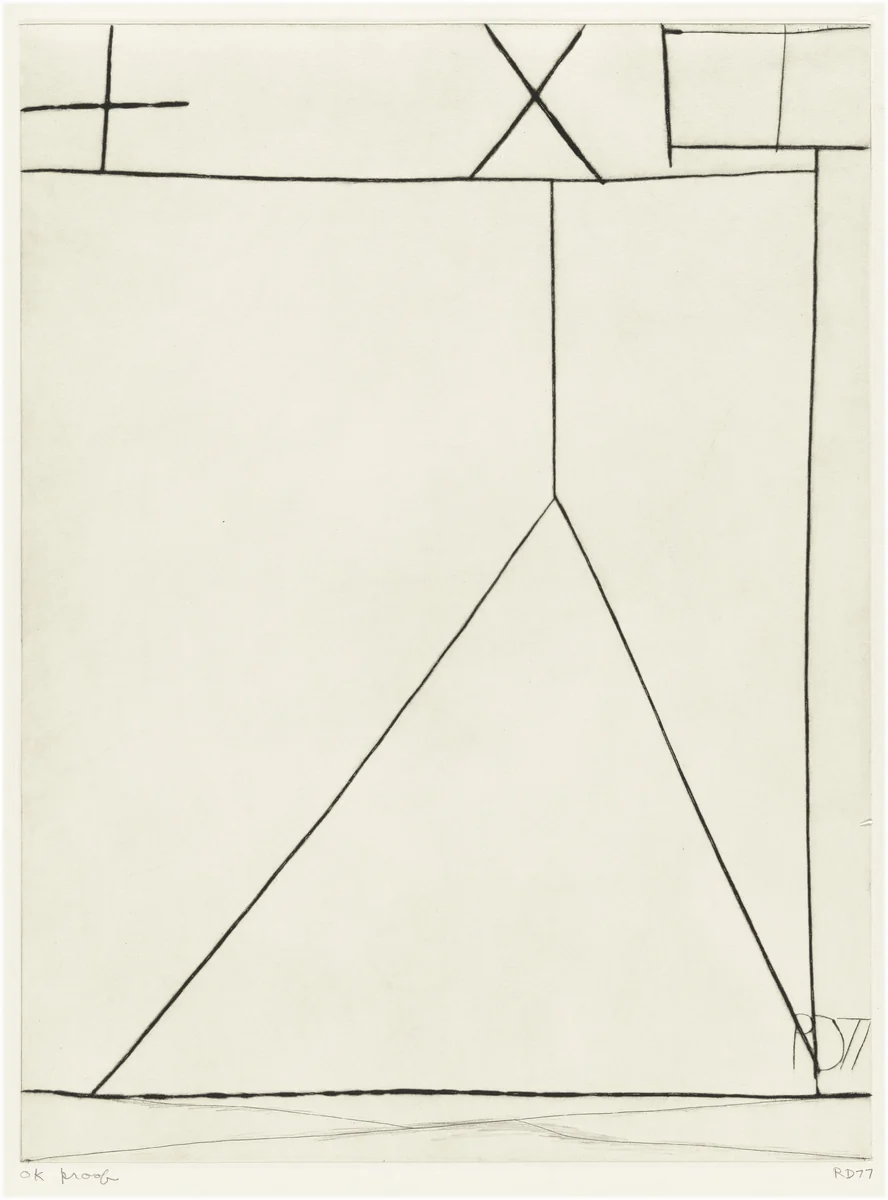 #3 from Nine Drypoints and Etchings by Richard Diebenkorn, portfolio, 1977