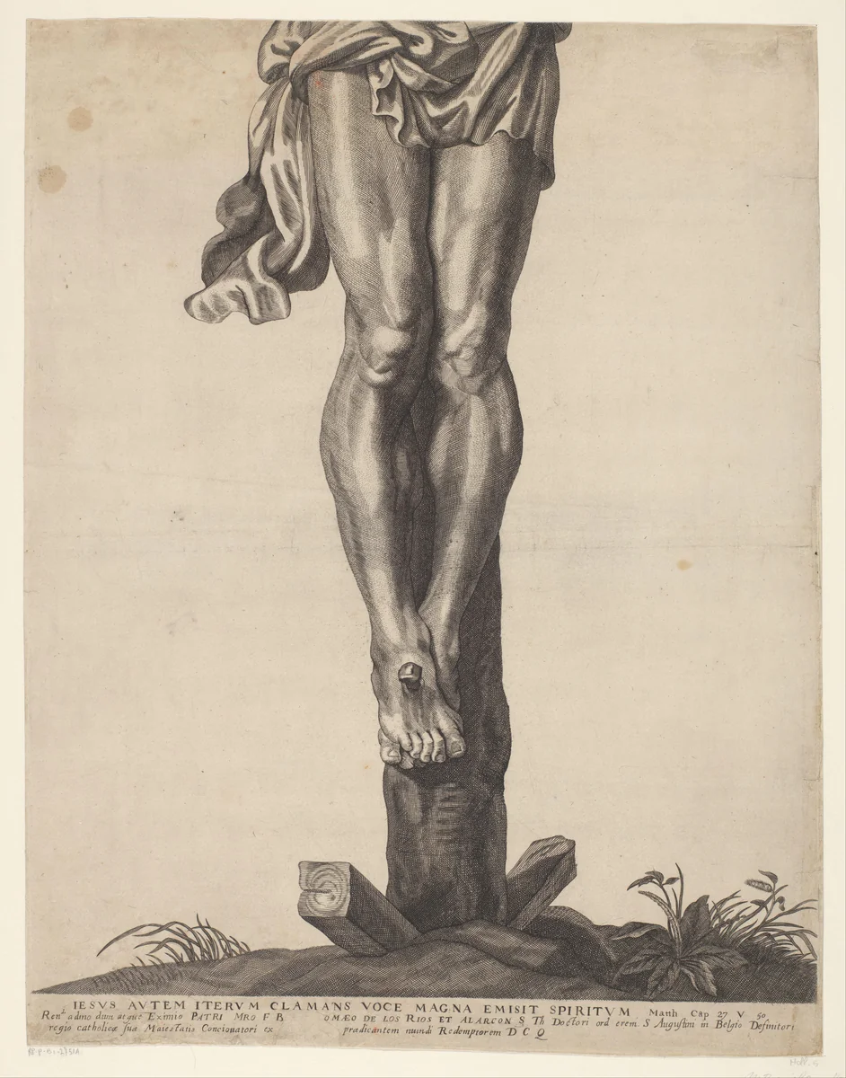 Christus aan het kruis by Mattheus Borrekens, print, 1625-1670