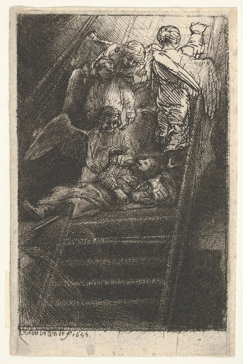 Jacob's Ladder by Rembrandt van Rijn, print, 1655
