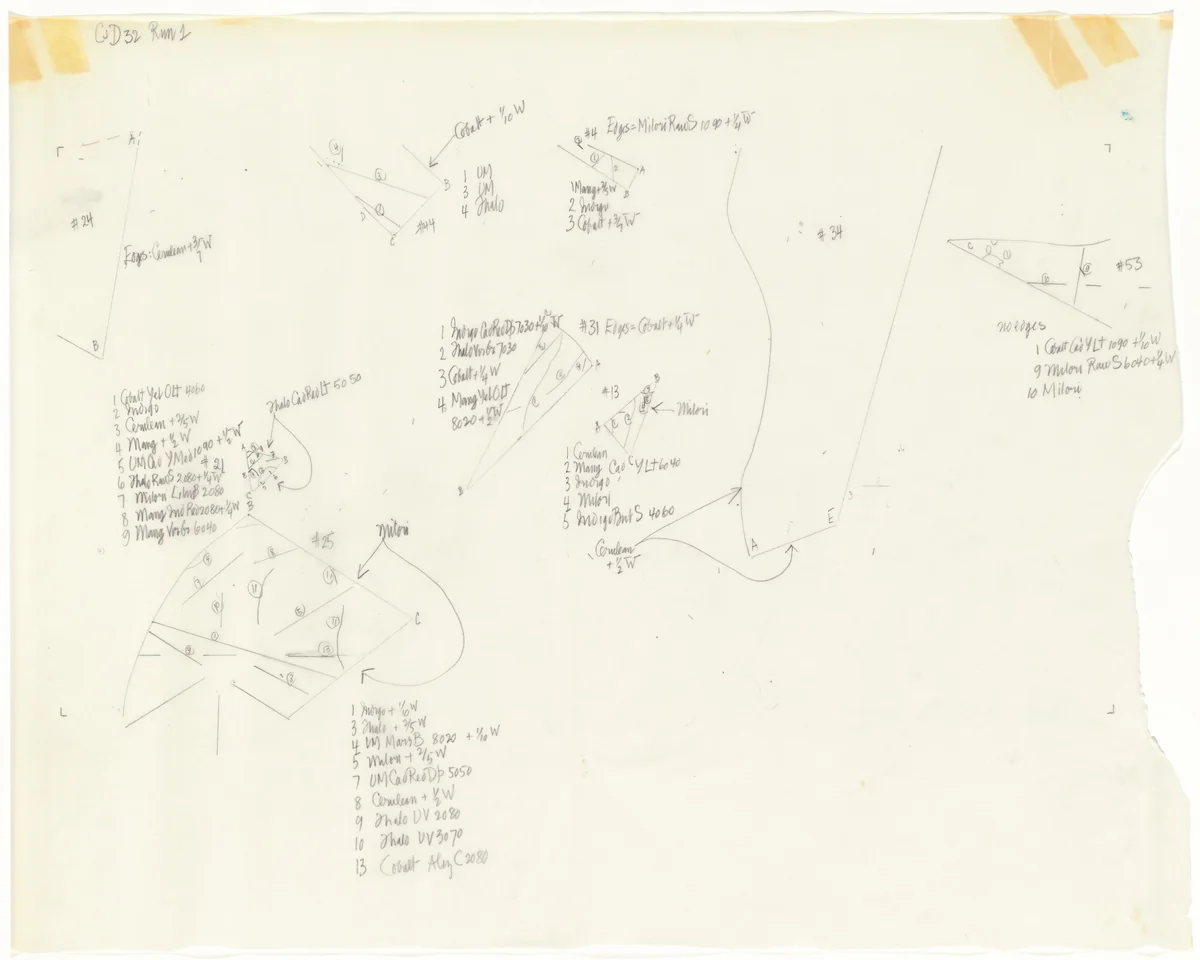 Tracing for Changes and Disappearances #32 (1 of 11) by John Cage, drawing, 1982