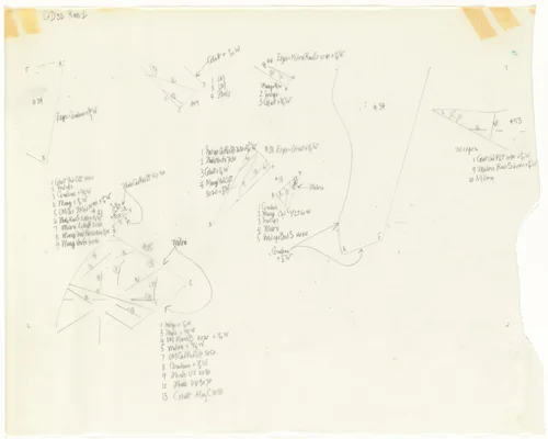 Tracing for Changes and Disappearances #32 (1 of 11) by John Cage, drawing, 1982
