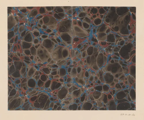 Kiezelmarmer in rood, blauw en bruin by anonymous, other, 1700-1850