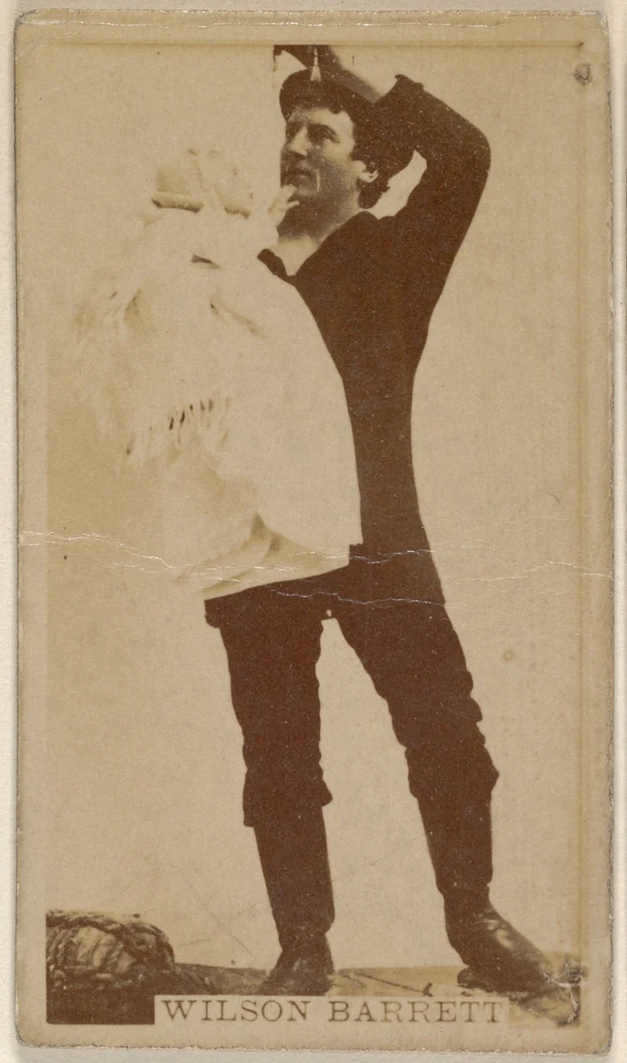 Wilson Barrett, from the Actors and Actresses series (N45, Type 8) for Virginia Brights Cigarettes by Allen & Ginter, photograph, 1885-1891