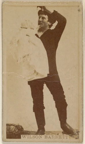 Wilson Barrett, from the Actors and Actresses series (N45, Type 8) for Virginia Brights Cigarettes by Allen & Ginter, photograph, 1885-1891