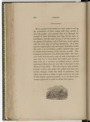 Tailpiece (page 204) from The Fables of Aesop by Thomas Bewick, illustrated book, 1818