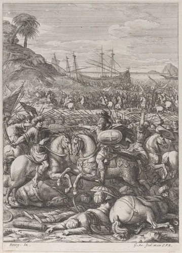 The Battle of Antioch by Girard Audran, print, 1672-1678