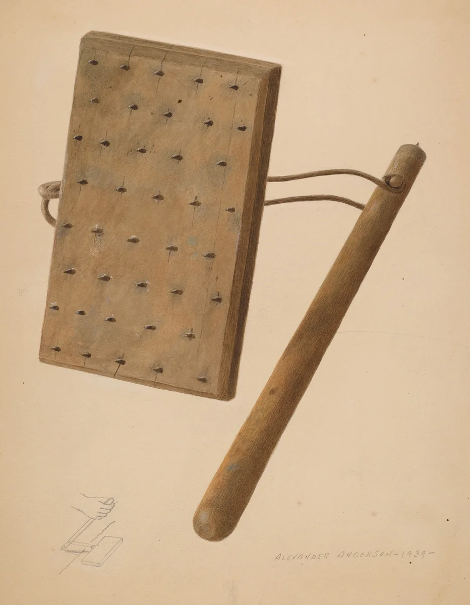 Carpet Stretching Device by Alexander Anderson, index of american design, 1939