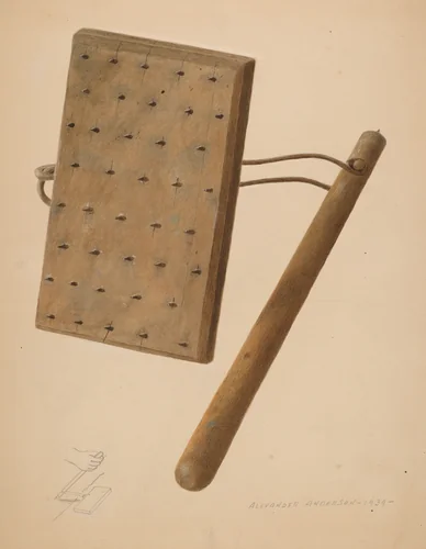 Carpet Stretching Device by Alexander Anderson, index of american design, 1939