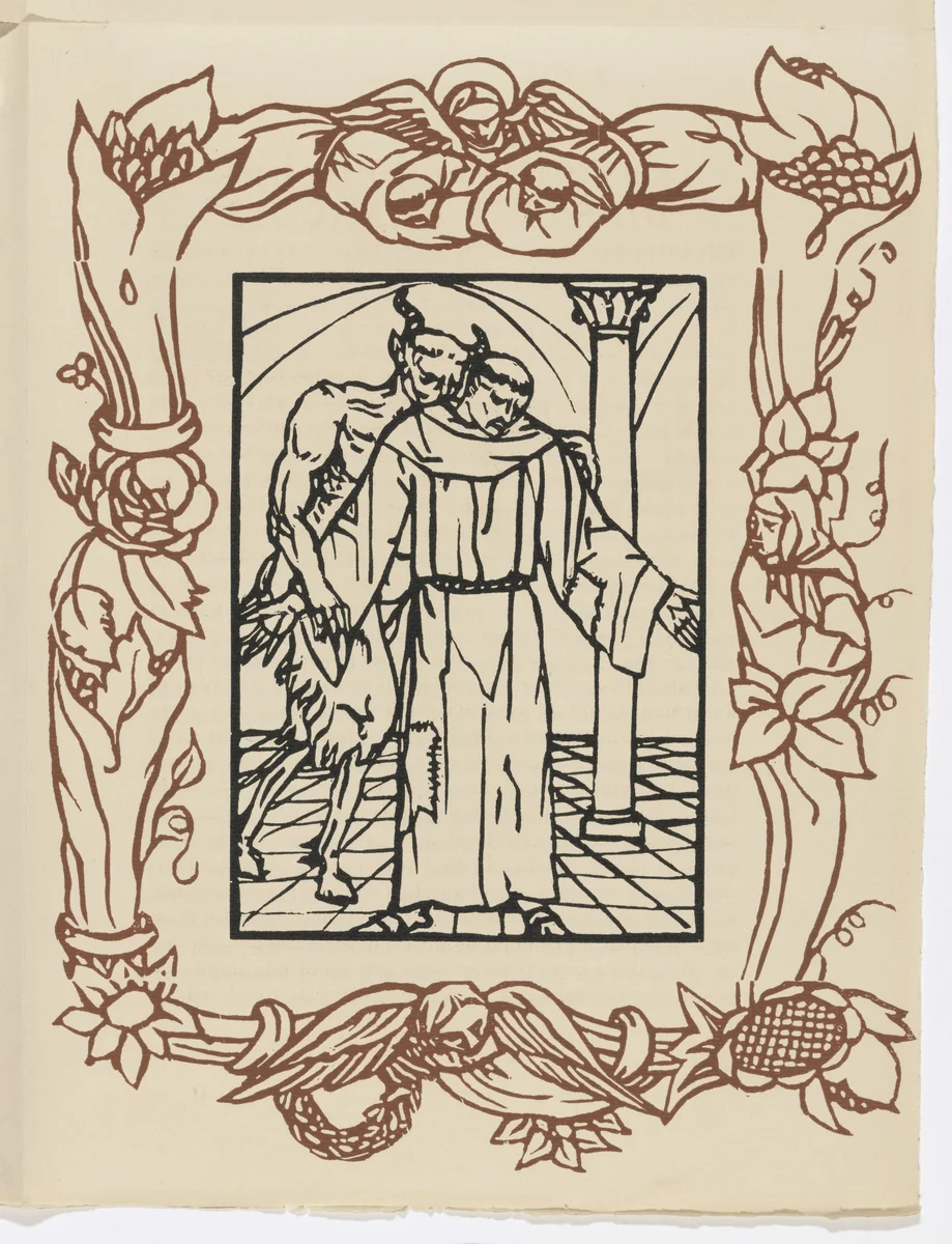 Plate (page 123) from Les Petites Fleurs de St. François (The Little Flowers of St. Francis) by Émile Bernard, illustrated book, 1928