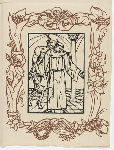 Plate (page 123) from Les Petites Fleurs de St. François (The Little Flowers of St. Francis) by Émile Bernard, illustrated book, 1928