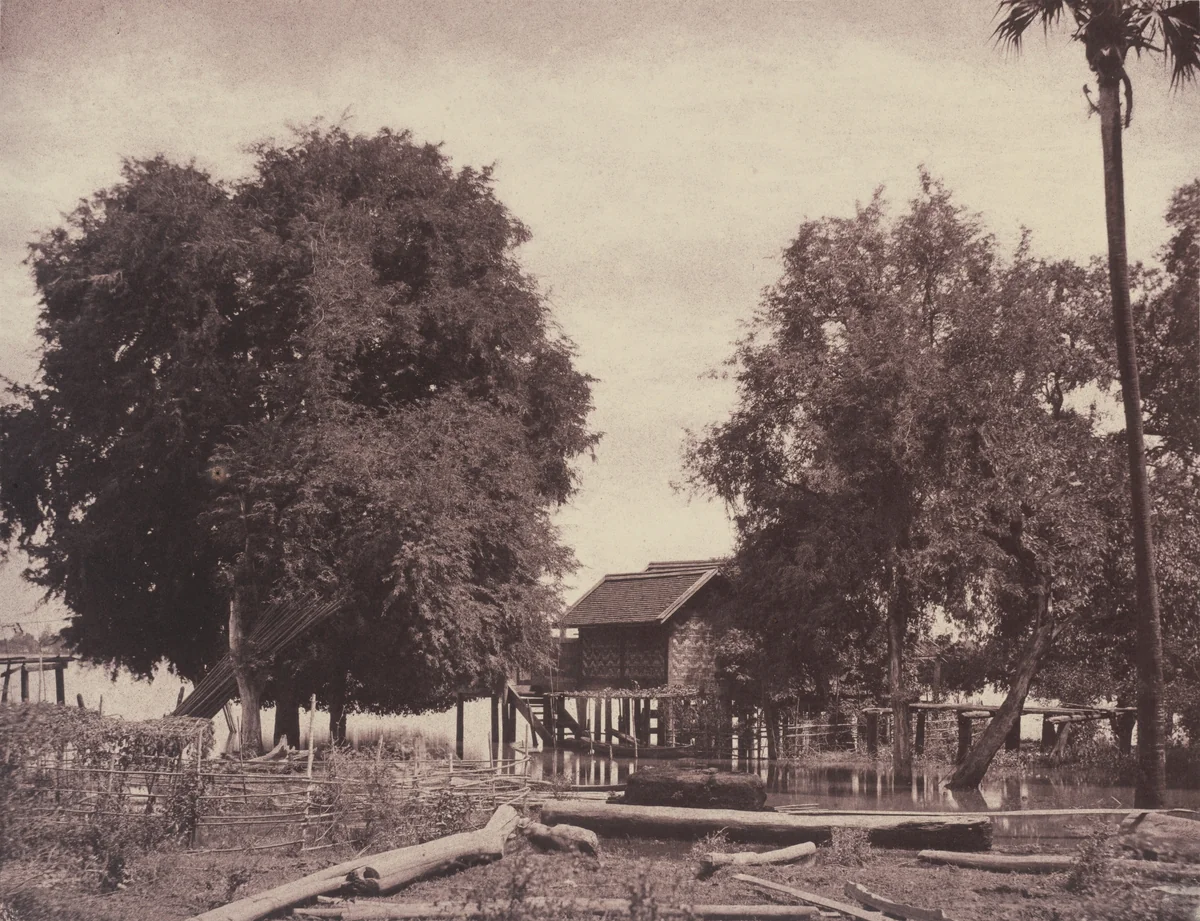 Tsagain Myo: View near the Irrawadi River by Linnaeus Tripe, photograph, 1855