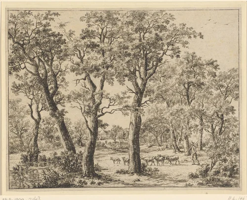 Landschap met herder en schapen bij een water by Ernst Willem Jan Bagelaar, print, 1798-1837