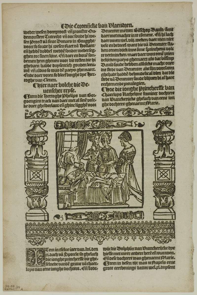 Illustration from Coronijke van Flaendren, plate 59 from Woodcuts from Books of the XVI Century by Unknown Artist, print, 1531