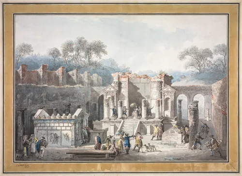 The Temple of Isis at Pompeii by Francesco Piranesi, print, 1788