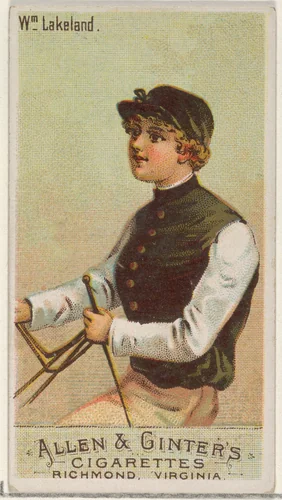 William Lakeland, from the Racing Colors of the World series (N22a) for Allen & Ginter Cigarettes by Allen & Ginter, print, 1888