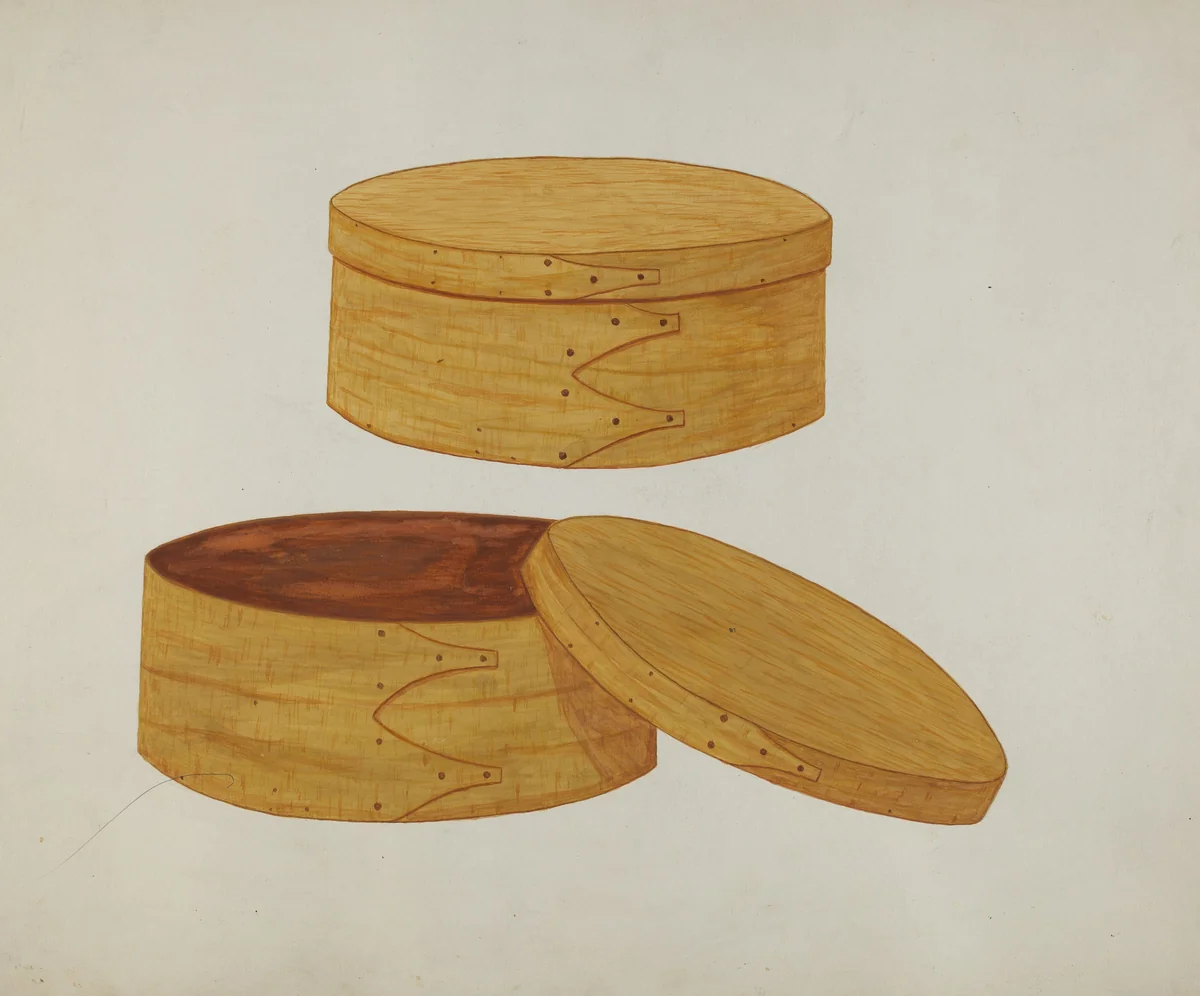 Shaker Box by Peter Antonelli, index of american design, 1941
