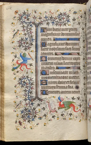Hours of Charles the Noble, King of Navarre (1361-1425): fol. 84v, Text by Master of the Brussels Initials and Associates, book, 1400-1410