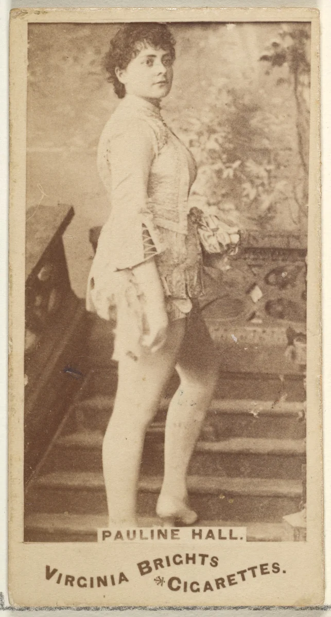 Pauline Hall, from the Actors and Actresses series (N45, Type 1) for Virginia Brights Cigarettes by Allen & Ginter, photograph, 1885-1891