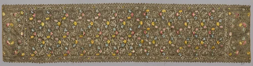 Panel, Probably from a Christening Mantle by Unknown, textile, 1580-1599