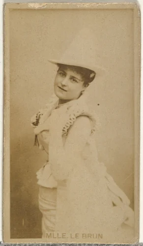 Mlle. Le Brun, from the Actors and Actresses series (N145-8) issued by Duke Sons & Co. to promote Duke Cigarettes by W. Duke, Sons & Co., photograph, 1890-1895
