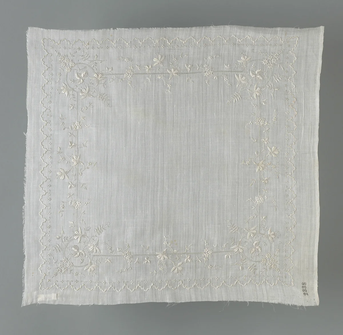 Handkerchief by Switzerland, textile, 1892-1900