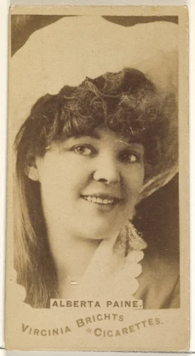 Alberta Paine, from the Actors and Actresses series (N45, Type 1) for Virginia Brights Cigarettes by Allen & Ginter, photograph, 1885-1891