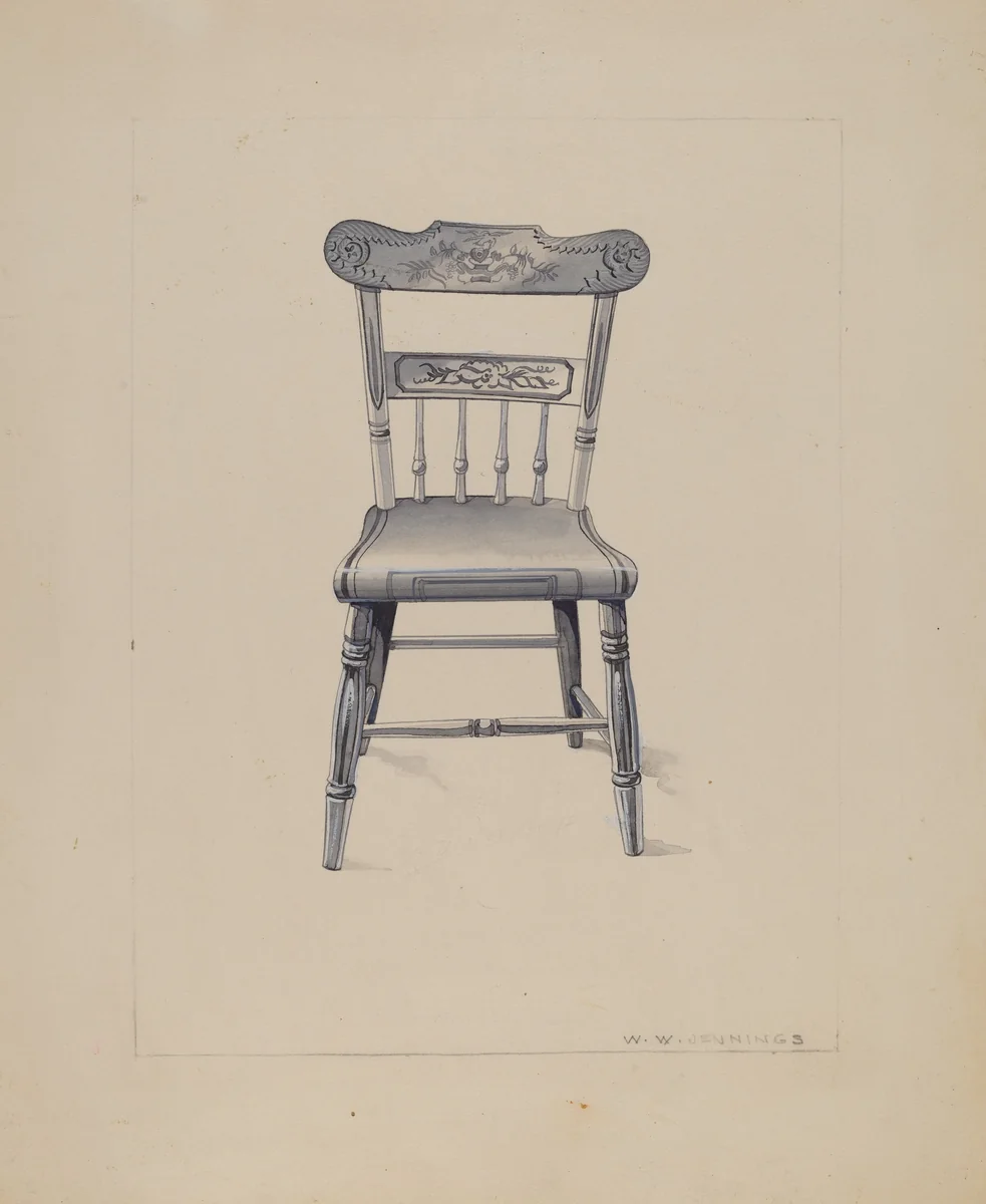 Chair by Walter Jennings, index of american design, 1936