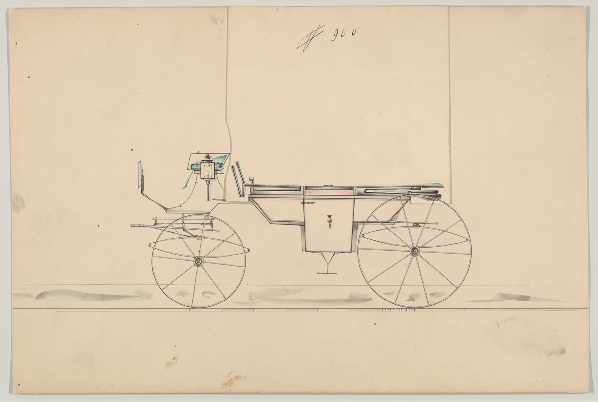 Landau #900 by Brewster & Co., drawing, 1850-1870