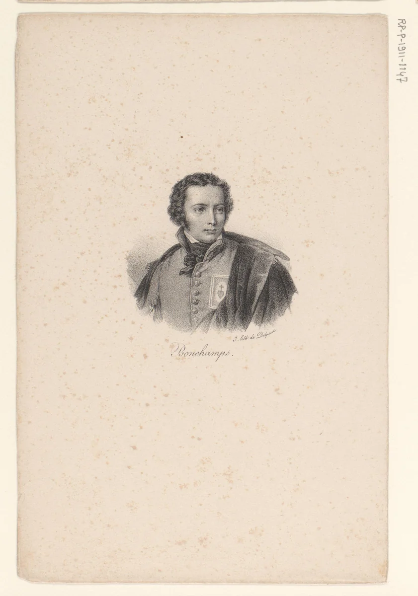 Portret van Charles de Bonchamps by anonymous, print, 1818-1842