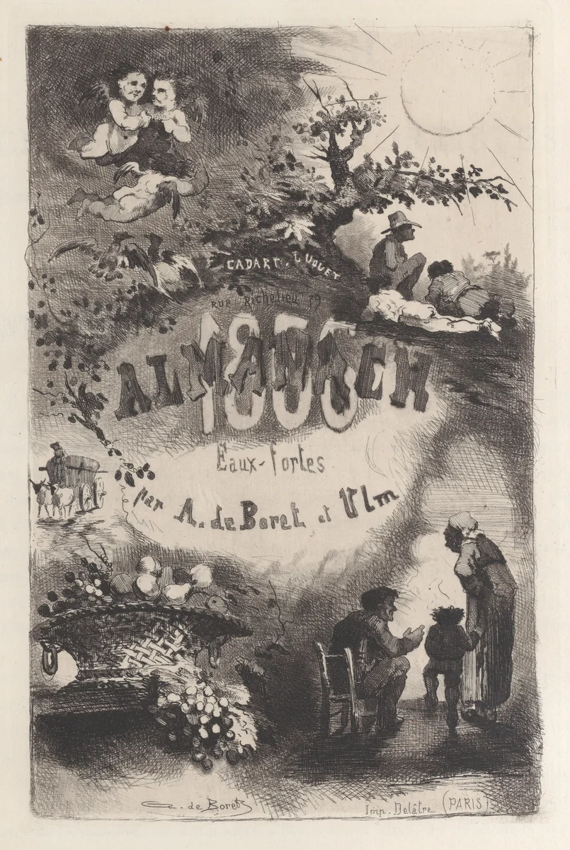 Almanach de la Société des Aqua-fortistes by Amédée de Boret, book, 1865-1866