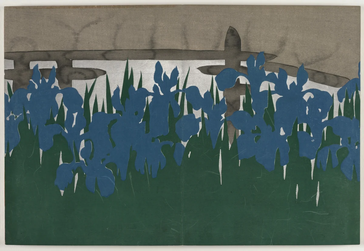 Flowers of a Hundred Worlds (Momoyogusa): Eight Bridges (Yatsuhashi) by Kamisaka Sekka, book, 1909-1910