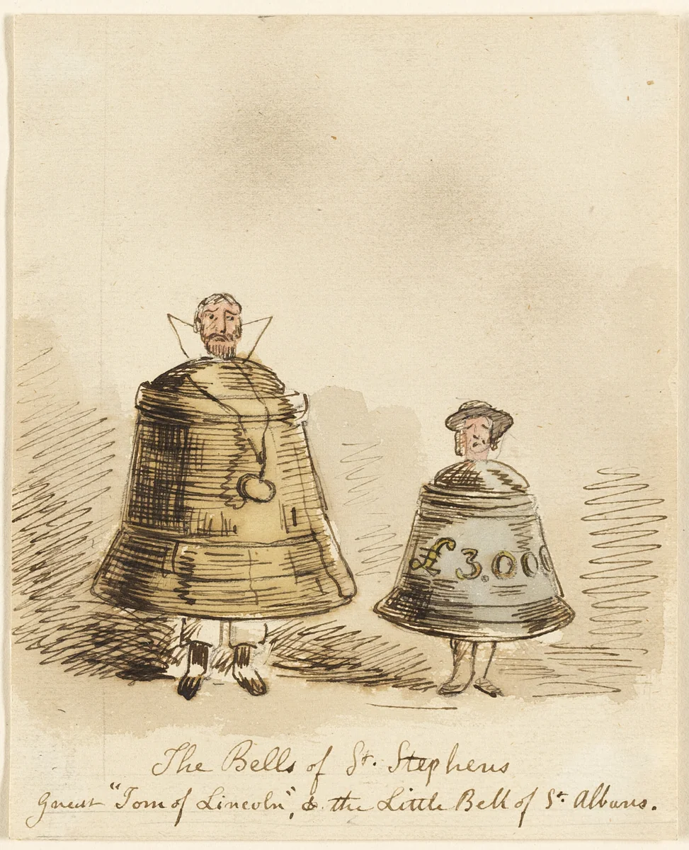 The Bells of Saint Stephens by John Leech, painting, 1837-1864