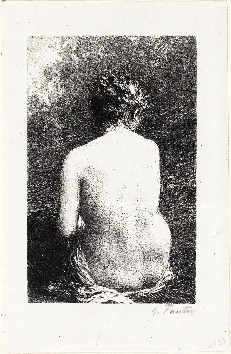 Study of Seated Woman, Seen from Behind by Henri Fantin-Latour, print, 1897