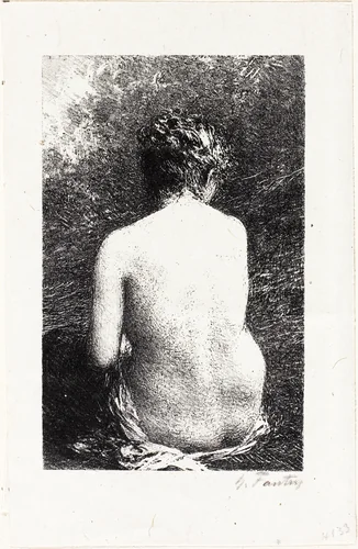 Study of Seated Woman, Seen from Behind by Henri Fantin-Latour, print, 1897