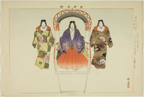 Ukon, from the series "Pictures of No Performances (Nogaku Zue)" by Tsukioka Kogyo, print, 1893-1903