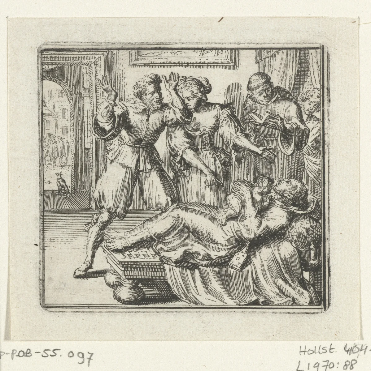 Illustratie voor de Decamerone van Boccaccio by Romeyn de Hooghe, print, 1697