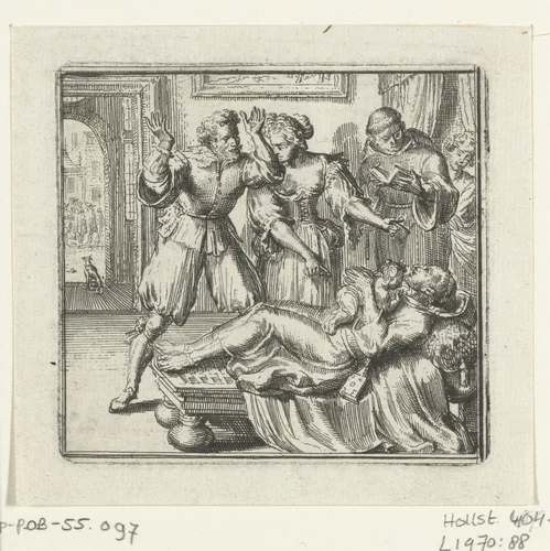 Illustratie voor de Decamerone van Boccaccio by Romeyn de Hooghe, print, 1697