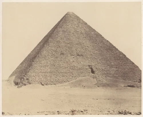 Djîzeh (Nécropole de Memphis), Pyramide de Chéops (Grande Pyramide) by Félix Teynard, photograph, 1851-1852