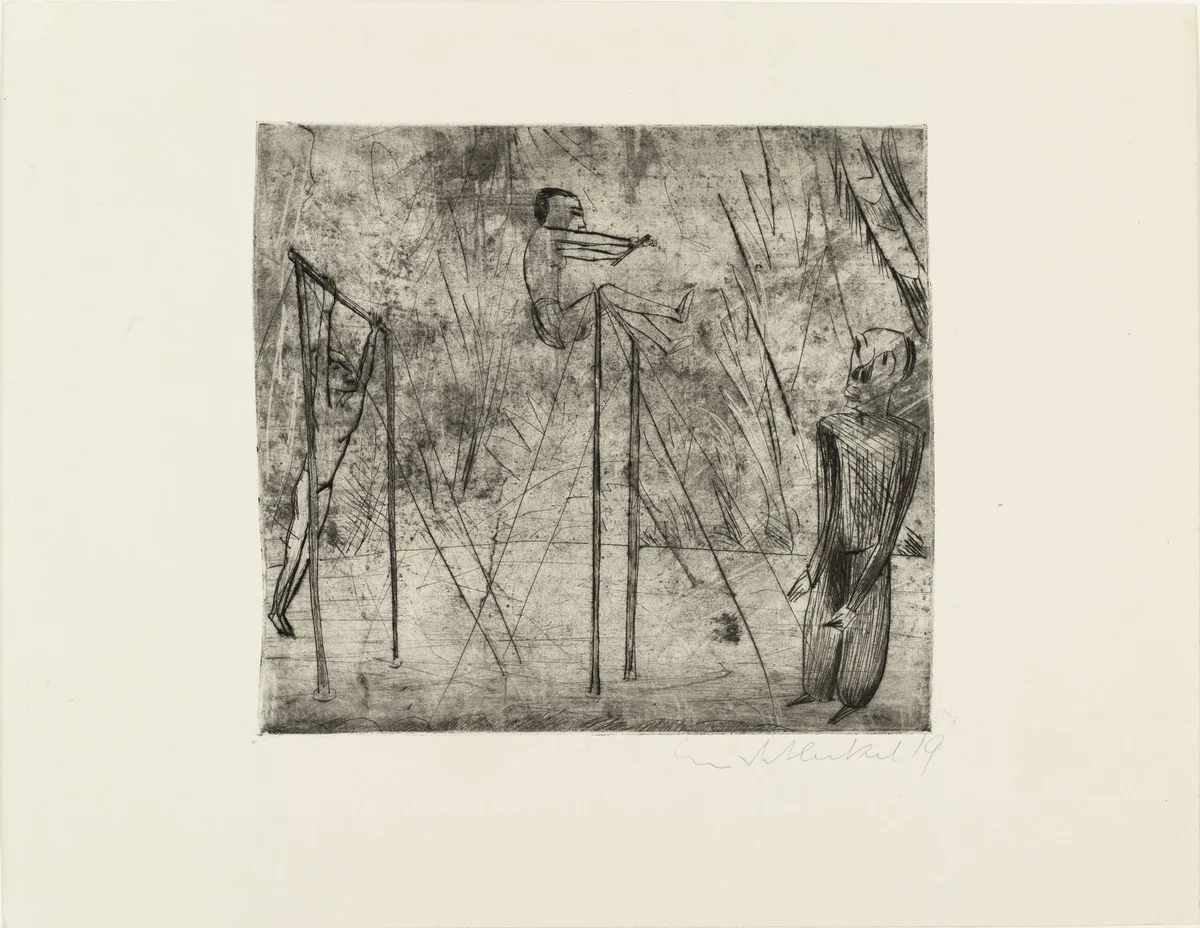 The Horizontal Bars (Reckakt) by Erich Heckel, print, 1919