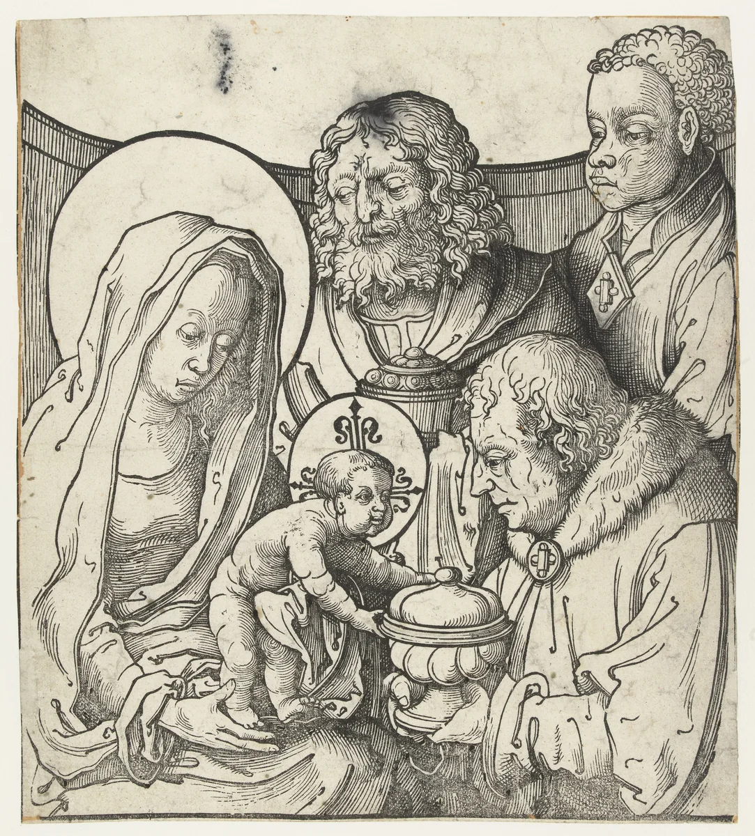 De aanbidding der koningen by anonymous, print, 1513-1583