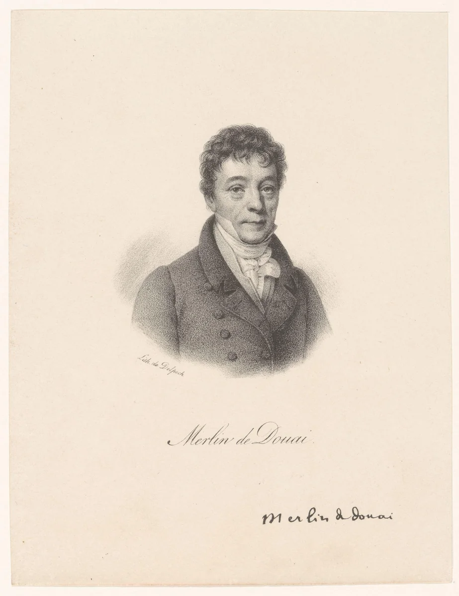 Portret van Philippe-Antoine Merlin de Douai by anonymous, print, 1818-1842