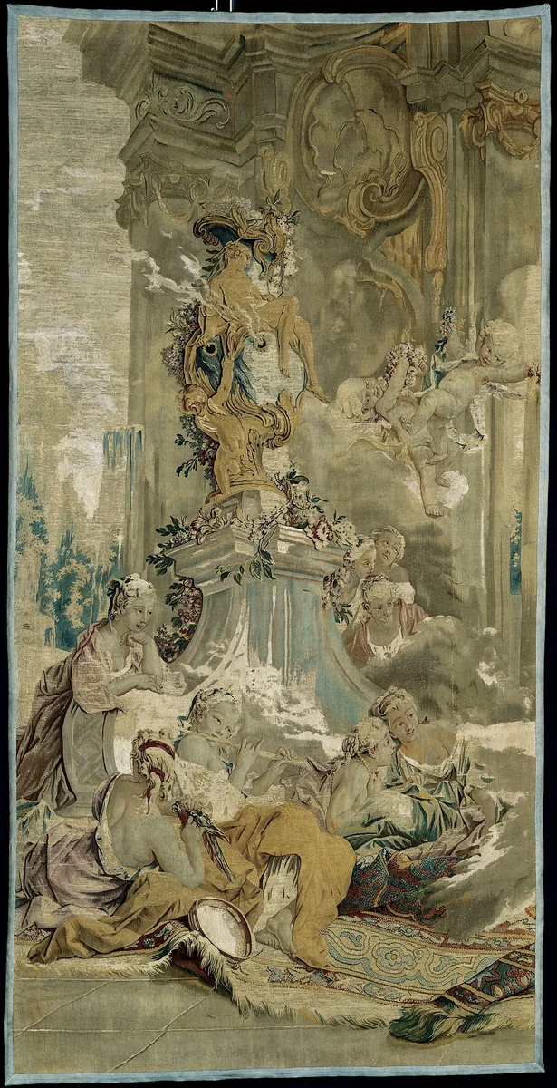 Psyche's Entrance into Cupid's Palace [left fragment], from The Story of Psyche by François Boucher, textile, 1756-1763