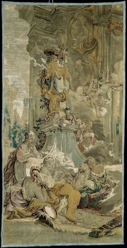Psyche's Entrance into Cupid's Palace [left fragment], from The Story of Psyche by François Boucher, textile, 1756-1763