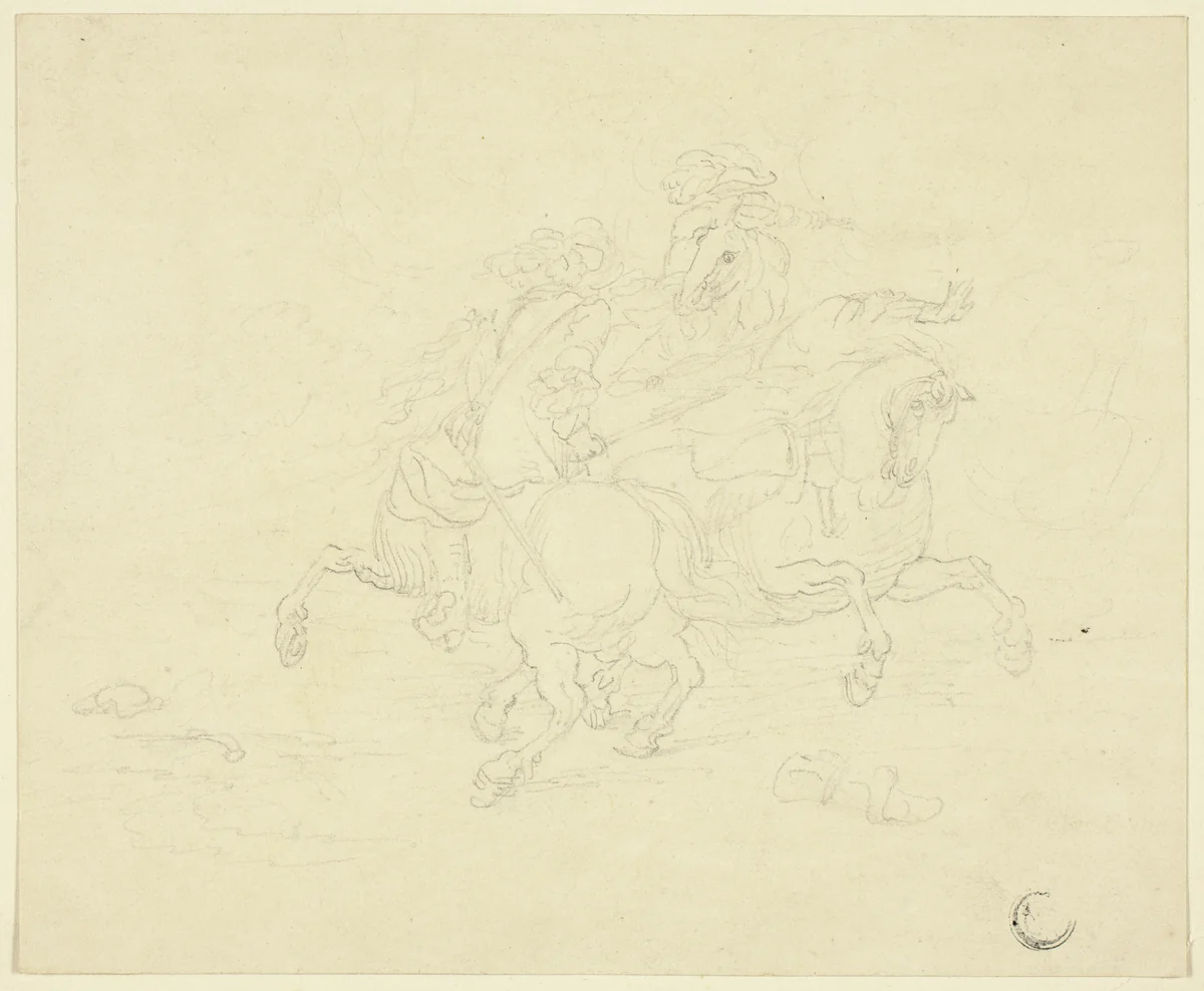 Skirmish between Two Cavalrymen by Francesco Simonini
August Querfurt, drawing, 1716-1761