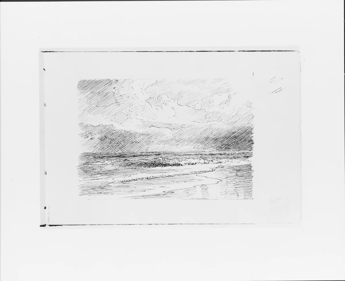 Seascape (from Sketchbook VII) by William Trost Richards, artwork, 1886